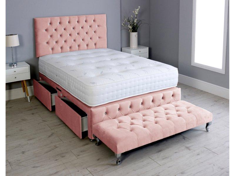 Ambassador Chesterfield Divan Bed Set With Footboard