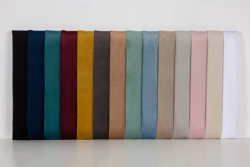 Multi Coloured Upholstered Plush Velvet Headboard