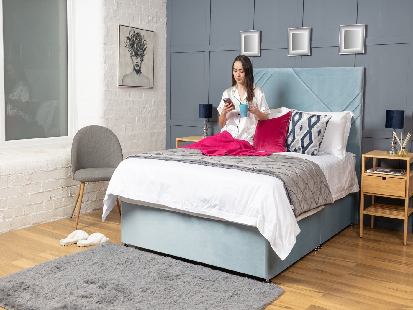 Stitched headboard