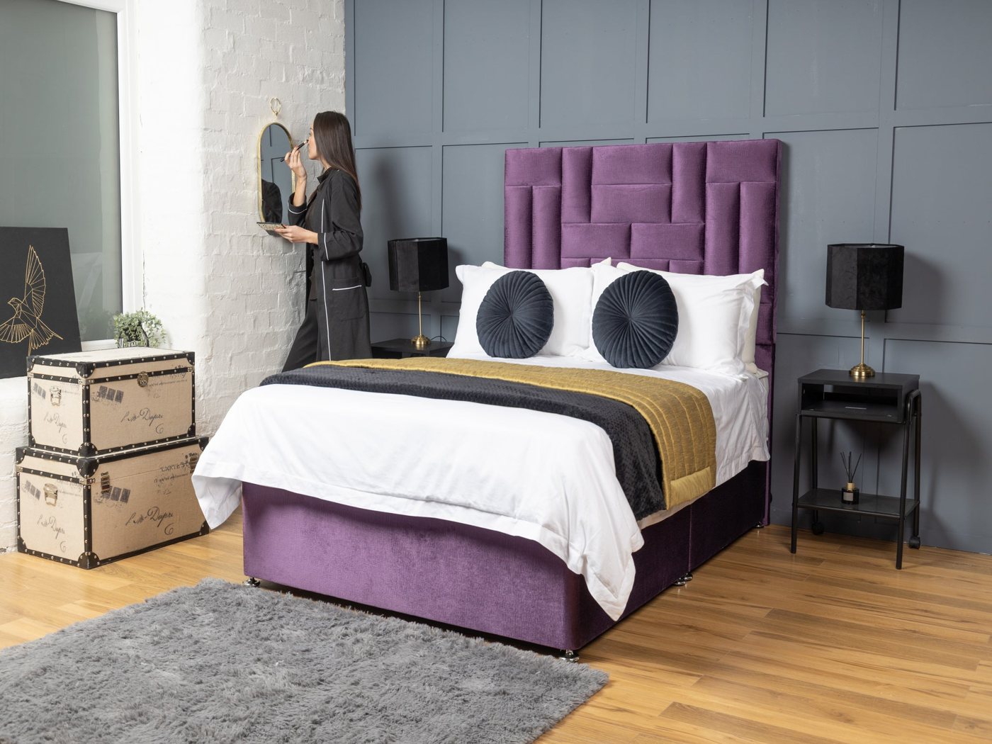 Panelled headboard